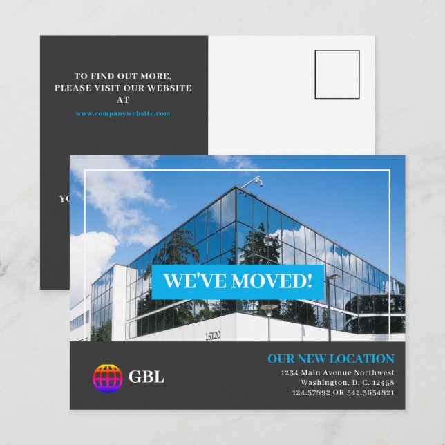 Invitación de movimiento de negocios (Anverso / Reverso)