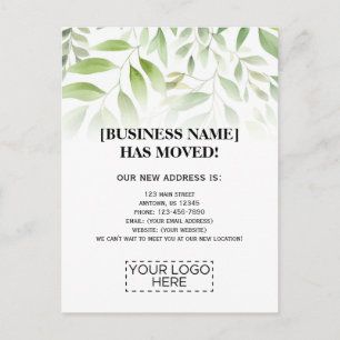 Invitación de movimiento de negocios con el logoti