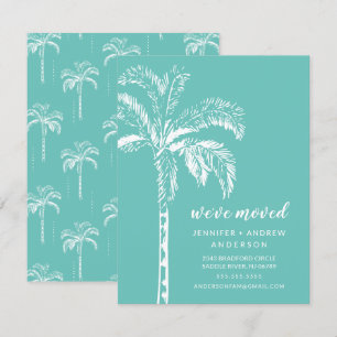 Invitación de movimiento de palmeras modernas