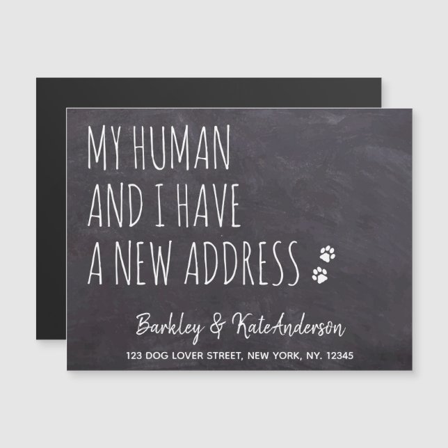 Invitación de movimiento de perros de direcciones  (Anverso/Reverso)