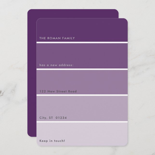 Invitación de movimiento de pintura fresca Chip de (Anverso / Reverso)