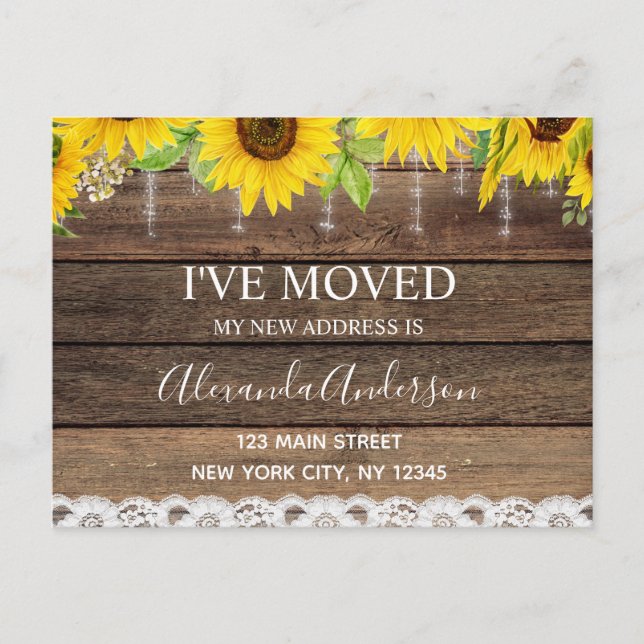 Invitación de movimiento de presupuesto Madera de  (Anverso)