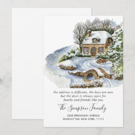 Invitación de movimiento de puertas para Navidades