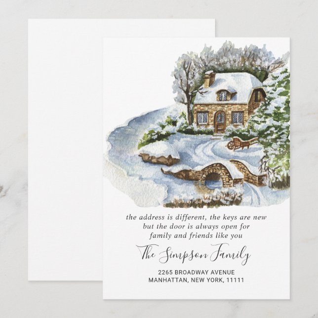 Invitación de movimiento de puertas para Navidades (Anverso / Reverso)