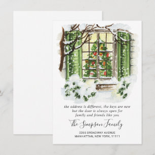 Invitación de movimiento de puertas para Navidades