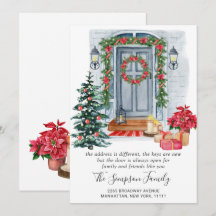 Invitación de movimiento de puertas para Navidades