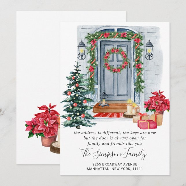 Invitación de movimiento de puertas para Navidades (Anverso / Reverso)