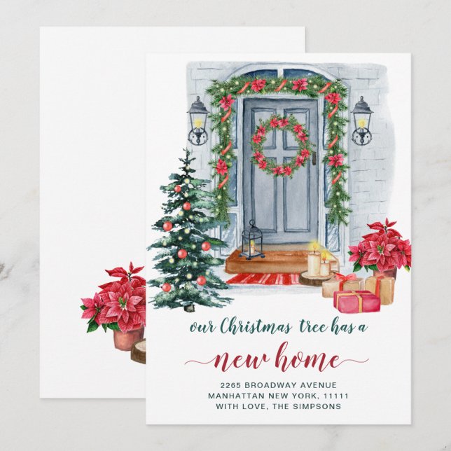 Invitación de movimiento de puertas para Navidades (Anverso / Reverso)