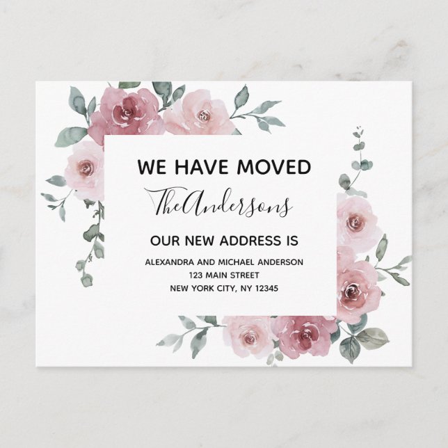 Invitación de movimiento del presupuesto Floral ro (Anverso)