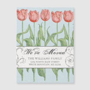 Invitación de movimiento floral de primavera tulip