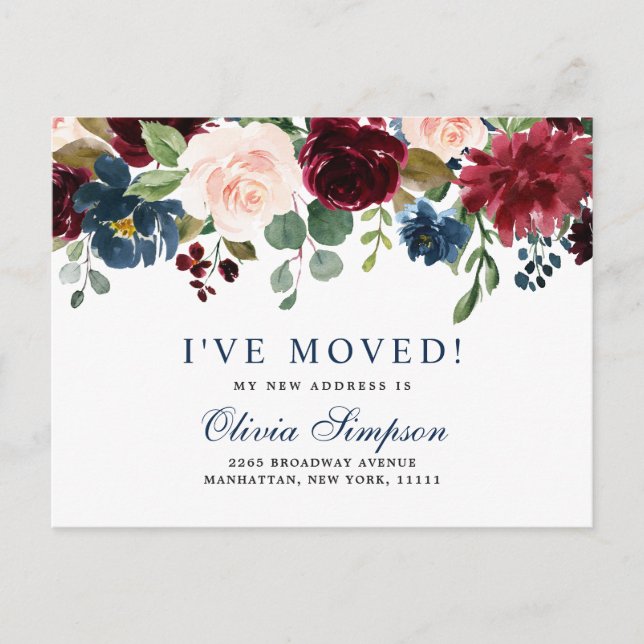 Invitación de movimiento floral de Rubor de la Mar (Anverso)