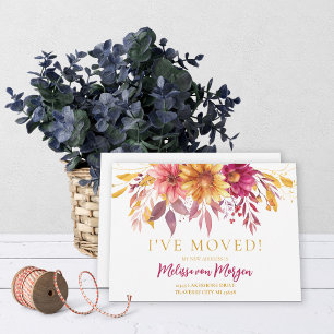 Invitación de movimiento floral otoñal