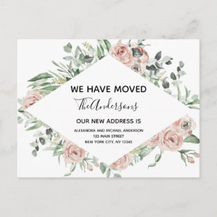 Invitación de movimiento floral rosada y turbia de