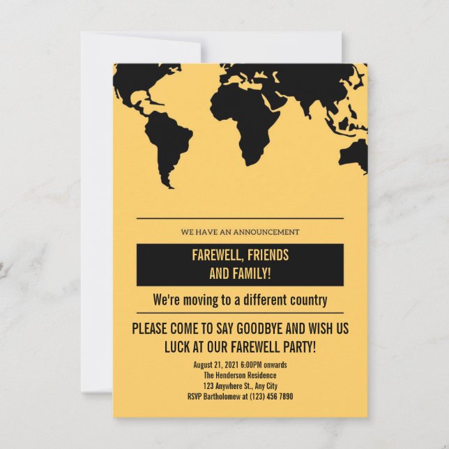 Invitación de movimiento geográfico (Anverso)
