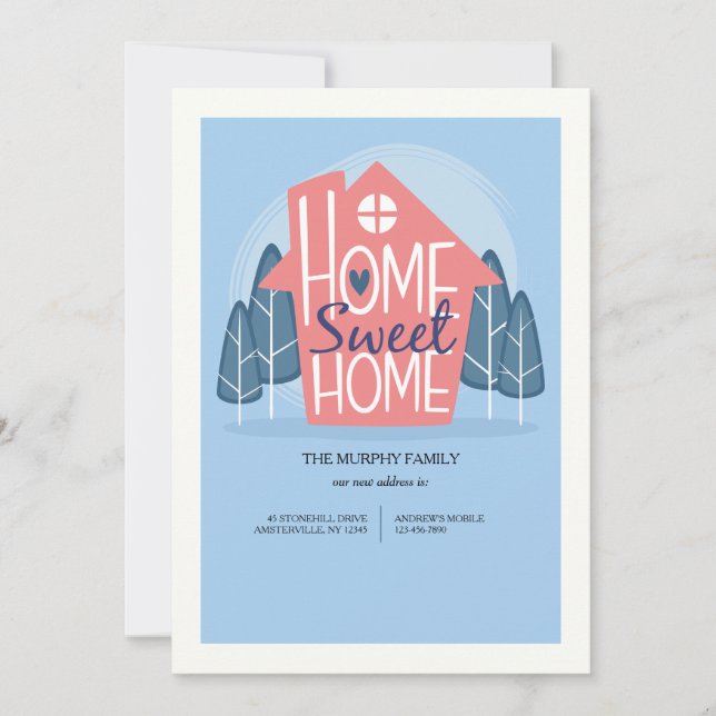 Invitación de mudanza a casa dulce (Anverso)