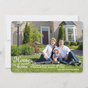 Invitación de mudanza de fotos en casa dulce