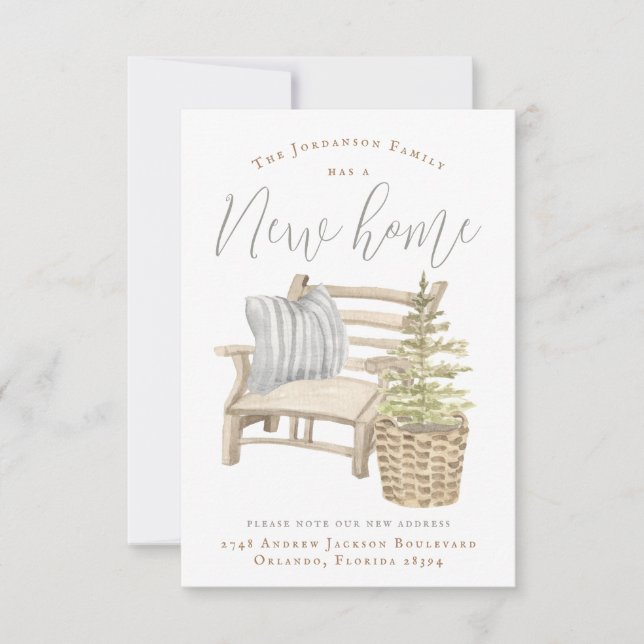 Invitación de mudanzas de casa acogedora (Anverso)