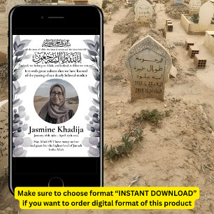 Invitación de muerte musulmana Oración Janaza