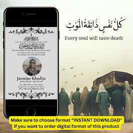 Invitación de muerte musulmana Oración Janaza