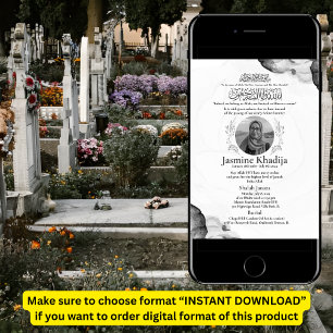 Invitación de muerte musulmana Oración Janaza