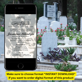 Invitación de muerte musulmana Oración Janaza