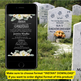 Invitación de muerte musulmana Oración Janaza