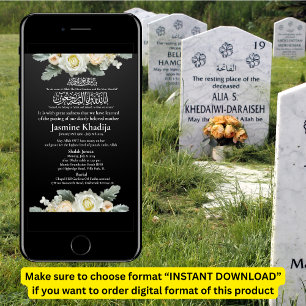 Invitación de muerte musulmana Oración Janaza