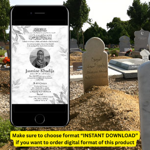 Invitación de muerte musulmana Oración Janaza