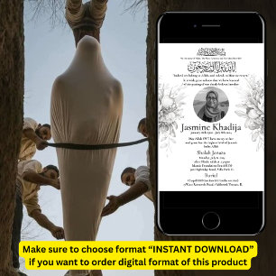 Invitación de muerte musulmana Oración Janaza