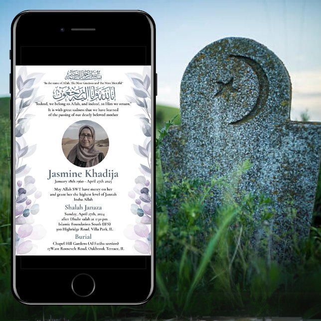 Invitación de muerte musulmana Oración Janaza (Subido por el creador)