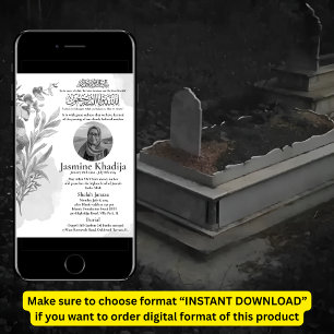 Invitación de muerte musulmana Oración Janaza