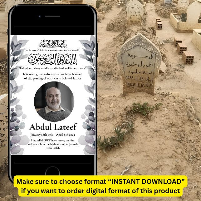 Invitación de Muerte Musulmana Oración Masculino J (Subido por el creador)