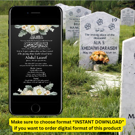 Invitación de Muerte Musulmana Oración Masculino J