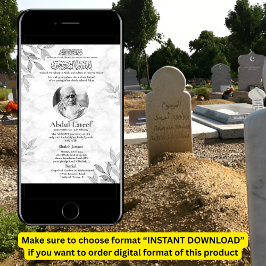 Invitación de Muerte Musulmana Oración Masculino J