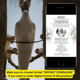 Invitación de Muerte Musulmana Oración Masculino J