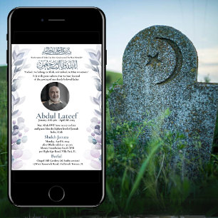 Invitación de Muerte Musulmana Oración Masculino J