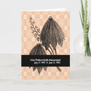 Invitación de muerte para mujer con planta de para