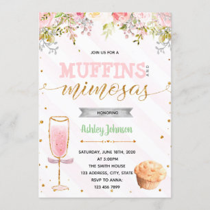 Invitación de Muffins y Mimosas