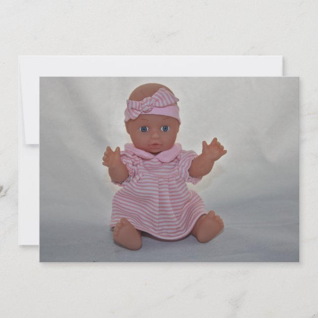 Invitación de muñeca bebé (Anverso)