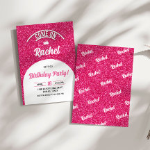 Invitación de muñeca rosa caliente, Fiesta de muñe