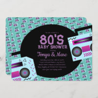 Invitación de música de fiesta de baby shower de H