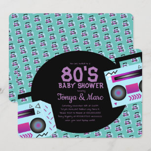 Invitación de música de fiesta de baby shower de H