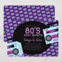 Invitación de música de fiesta de baby shower de H