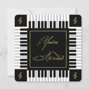 INVITACIÓN DE MÚSICA (TECLADO DE PIANO)