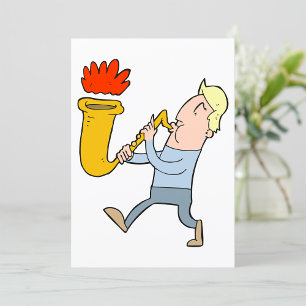 Invitación de músico tocando un saxofón