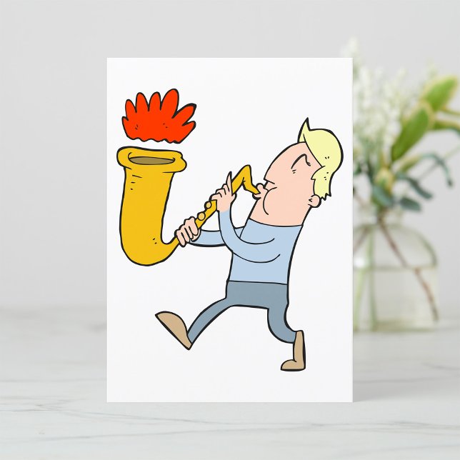 Invitación de músico tocando un saxofón (Subido por el creador)