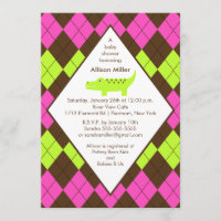Invitación de muy buen gusto Brown de Baby Shower