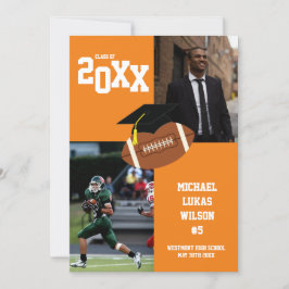 Invitación de Naranja Deportivo de Graduación de F