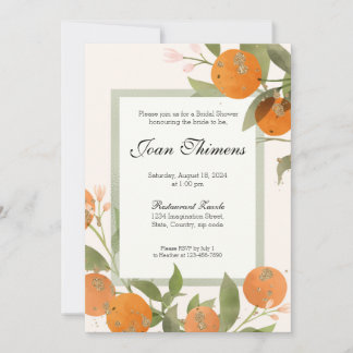Invitación de naranja mandarina/clementina