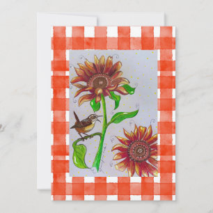 Invitación de naranja Wren